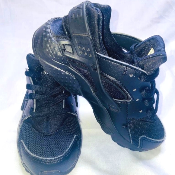 Toddler boy nike huarache run black size 13c - Picture 2 of 4